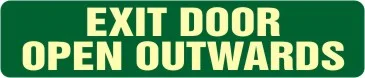 E 236 — EXIT DOOR OPEN OUTWARDS